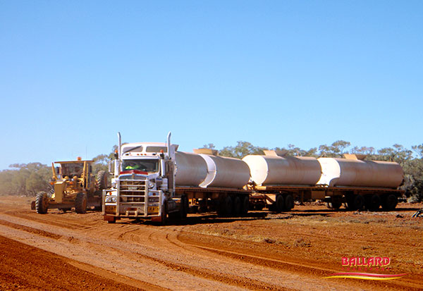 Double Road Train Water Tanks Central Queensland Australia